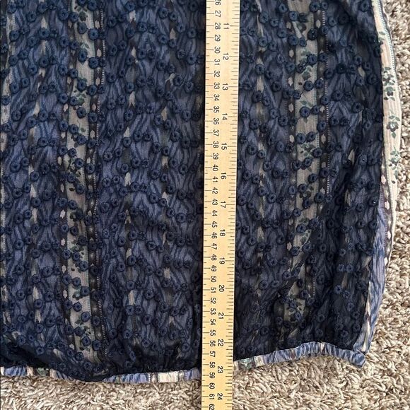 Like New! Free People Elegant Black and Purple Cami Top in Size L - Picture 9 of 11